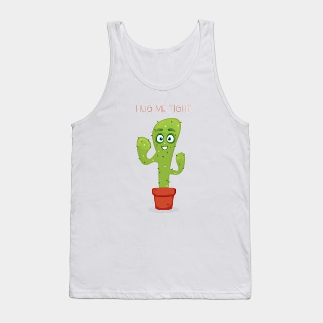 Cactus - Hug Me Tight Tank Top by Alessandro Aru